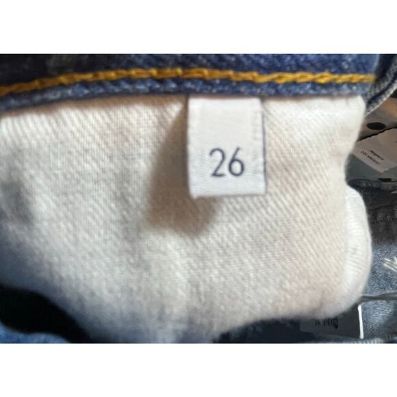 NWT Boyish by Her Women’s 26 Blue Billy Taxi Driver Raw Hem Tapered Jeans Casual - Picture 4 of 10